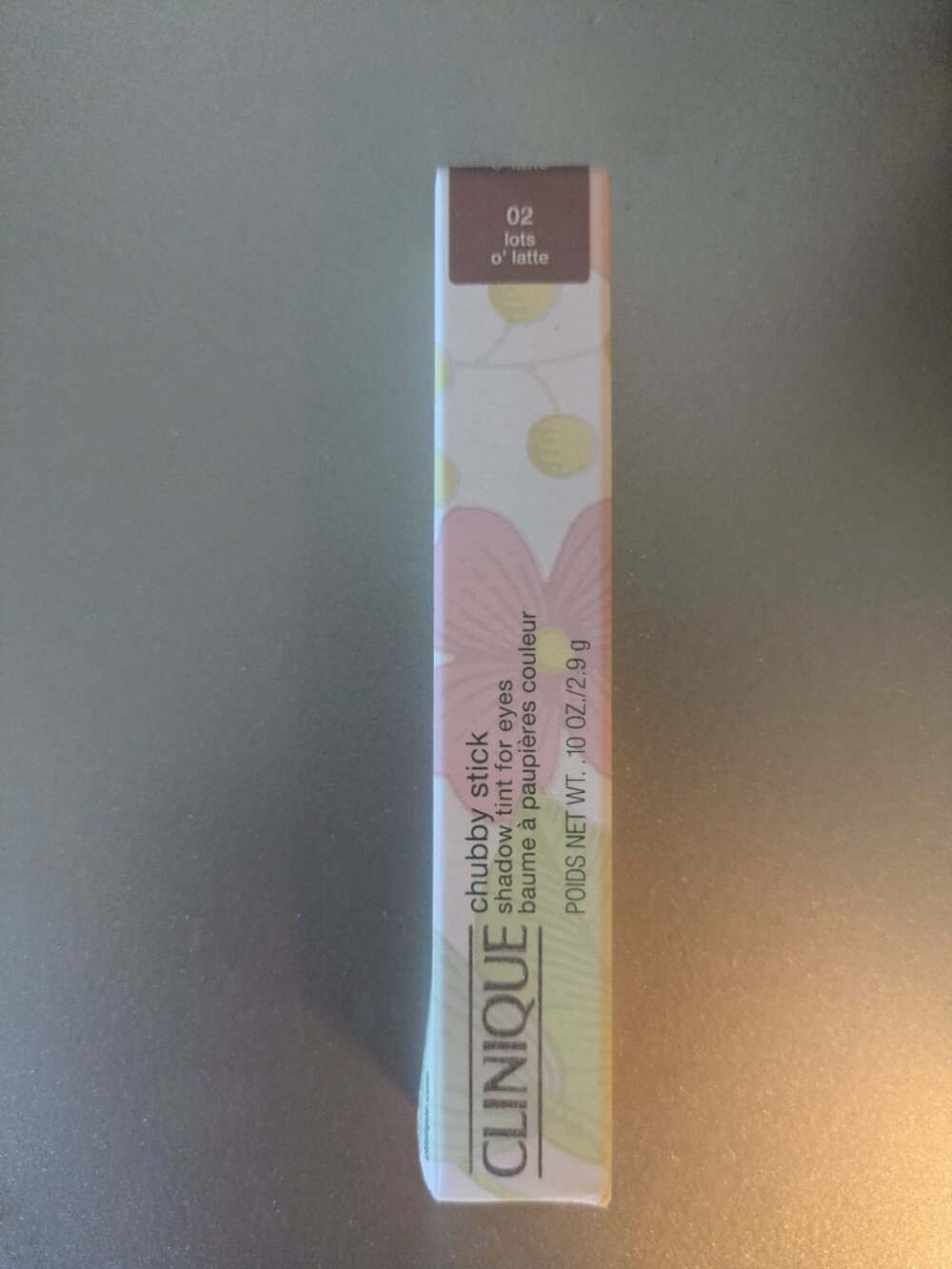 NEW Clinique Chubby Stick Shadow Tint for Eyes 02 Lots O Latte